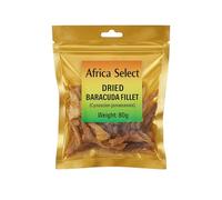 Africa Select Dried Barracuda Fillet 160g (2 Pack x 80g) | Authentic Sun-Dried West African Fish Delicacy | High Protein, Omega-3 Wild-Caught Snack | Premium Dried Fish for Soups, Stews & Egusi Sauce