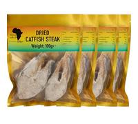 Africa Select Dried Catfish Steak 4x100g 400g | Premium Quality | Smoky Flavour & High Protein