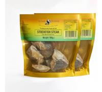 Africa Select Dried Stockfish Steak - 100g x Pack of 2 | Premium Quality | Smoky Flavour & High Protein