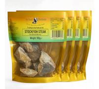 Africa Select Dried Stockfish Steak - 100g x Pack of 4| Premium Quality | Smoky Flavour & High Protein