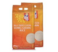 AFRICA SELECT Easy Cook Long Grain White Rice 20kg by Tolly Boy - Premium Parboiled Long Grain Rice | Catering Bulk Pack | Fluffy & Non-Sticky