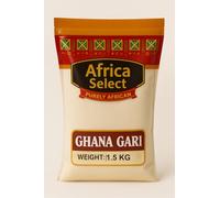 Africa Select Ghana Gari 1.5kg - Traditional Ghanaian Cassava Granules for Soaking or Cooking