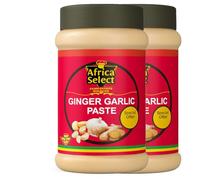 Africa Select Ginger Garlic Paste 1kg (Pack of 2) | Fresh Garlic Ginger Puree | Ready to Use Cooking Paste & Seasoning for African Curry Recipes