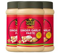 Africa Select Ginger Garlic Paste 1kg (Pack of 3) | Ready to Use Cooking Paste | Fresh Ginger and Garlic Puree Seasoning