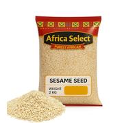 Africa Select Hulled Sesame Seed 2kg | Premium White Sesame Seeds for Baking, Cooking & Garnishing | Rich in Calcium & Healthy Fats