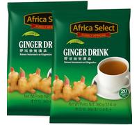 Africa Select Instant Gold Kili Ginger Drink Tea 40 Sachets | Warming & Comforting Herbal Beverage