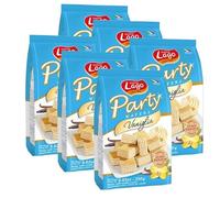 Africa Select Lago Party Wafers 6 Multipack - Vanilla Flavour Crispy Cream Filled Wafer Biscuits - 6x250g Family Pack