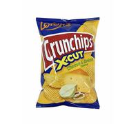 Africa Select Lorenz Crunchips X-Cut Cheese & Onion - 6 x 130g | Crunchy Ridged Potato Chips with Rich Cheese & Onion Flavour