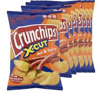 Africa Select Lorenz Crunchips X-Cut Hot & Spicy - 24 x 130g | Bulk Pack | Fiery Ridged Potato Crisps