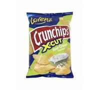 Africa Select Lorenz Crunchips X-Cut Sour Cream - 24 x 130g | Bulk Pack | Crunchy Ridged Crisps with Sour Cream Flavour