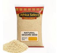 Africa Select Natural Sesame Seed 2kg | Premium Whole Sesame Seeds for Cooking, Baking & Garnishing | Rich in Calcium & Healthy Fats