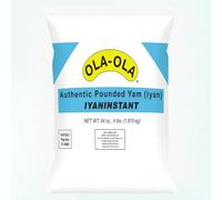 Africa Select Ola Ola Instant Pounded Yam 4lbs | Quick & Easy African Swallow | Smooth & Stretchy Texture