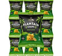 Africa Select Olu Olu Plantain Chips Green - 60g (Pack of 8) | Crispy African Plantain Snack