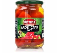 AFRICA SELECT Olympia Ardei Capia Copti 720ml (690g) - Grilled Capia Peppers in Brine | Product of Romania | Preserved Roasted Peppers | Pack of 4