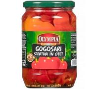AFRICA SELECT Pack of 10 Olympia Pickled Bell Peppers (Gogosari) 720ml - Sweet & Tangy Preserved Red Peppers in Brine | Product of Romania | Bulk Catering Pack