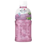 Africa Select Pack of 12 Mogu Mogu Nata De Coco Cotton Candy Drink - 320ml Bottles | Sweet Candy Flavour Juice with Chewy Coconut Jelly