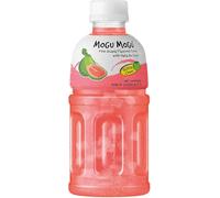 Africa Select Pack of 12 Mogu Mogu Nata De Coco Guava Drink - 320ml Bottles | Tropical Fruity Juice with Chewy Coconut Jelly