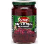 AFRICA SELECT Pack of 4 Olympia Salata Sfecla Rosie Cuburi - Diced Beetroot Salad in Light Vinegar | Traditional Romanian Preserved Vegetables | Product of Romania