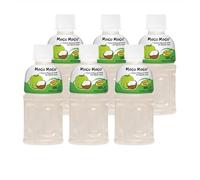 Africa Select Pack of 6 Mogu Mogu Nata De Coco Coconut Drink - 320ml Bottles | Tropical Fruity Juice with Chewy Coconut Jelly
