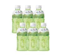 Africa Select Pack of 6 Mogu Mogu Nata De Coco Melon Drink - 320ml Bottles | Tropical Fruity Juice with Chewy Coconut Jelly