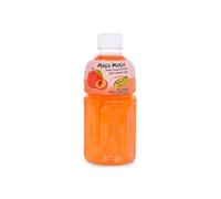 Africa Select Pack of 6 Mogu Mogu Nata De Coco Peach Drink - 320ml Bottles | Refreshing Juice with Chewy Coconut Jelly