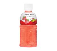 Africa Select Pack of 6 Mogu Mogu Nata De Coco Strawberry Drink - 320ml Bottles | Refreshing Juice with Chewy Coconut Jelly