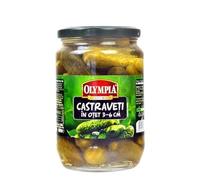 AFRICA SELECT Pack of 6 Olympia Castraveti in Otet 720ml - Pickled Cucumbers in Vinegar (6-9cm) | Romanian Gherkins | Preserved Food | Product of Romania