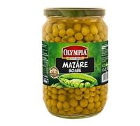AFRICA SELECT Pack of 6 Olympia Fasole Mazare Boabe 680g - Whole Peas in Brine | Healthy Preserved Vegetables | Product of Romania
