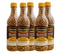 Africa Select Roasted Peanuts Big Bottle 510g x 5 | Premium Crunchy Peanuts | Value Pack