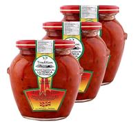 Africa Select Vipro Authentic Macedonian Lutenica Balkan Roasted Red Pepper Tomato & Eggplant Spread, Savory Vegetable Relish Chutney, 580ml (Pack of 3)