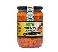 Africa Select Vipro Home Made Chunky Ajvar - Mild - 580ml Jar | Traditional Balkan Roasted Red Pepper Relish with Chunky Texture
