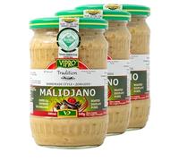 Africa Select Vipro Home Made Style Roasted Eggplant Purée - 580ml Jars (Pack of 3) | Authentic Balkan Aubergine Spread