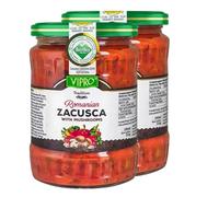Africa Select Vipro Romanian Zacusca Mushroom Vegetable Spread | Balkan Roasted Pepper & Aubergine Dip | Vegan Paste, 580ml (Pack of 2)