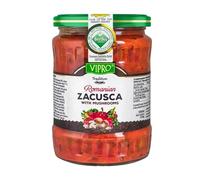 Africa Select Vipro Romanian Zacusca with Mushrooms - 580ml Jar | Traditional Balkan Vegetable Spread with Roasted Peppers, Eggplant & Mushrooms