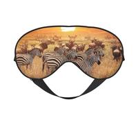 Africa Sunset Zebra Double Sided Sleep Mask, Adjustable Blackout, Silk-Like Eye Mask for Sleeping,Travel, Soft, Breathable, Lightweight Comfortable Blindfold