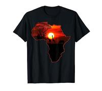 Africa T Shirt Map Of Africa Tee South African Sunset Safari T-Shirt