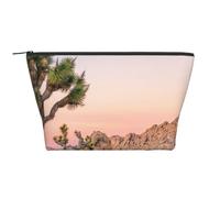 Africa Tree Prints Cosmetic Bag for Women Trapezoidal Travel Makeup Bags Zipper Toiletry Bag Accessories Organizer