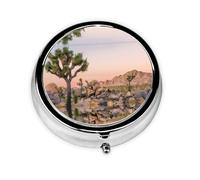 Africa Tree This Small, Printed, Round Pill Box is a Portable Pill and Vitamin Organizer Perfect for Pockets, Purses, and Travel.