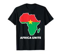 Africa Unite For Burkina Faso And Ibrahim Traore Map Flag T-Shirt