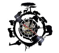 Africa Vinyl Clock-Safari Animals Vinyl Record Wall Clock-South African Animal Figurines Handmade Decor for Home