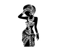 Africa Wall Decal Tribal African Wall Art Black Woman Boho Stickers Bedroom Decor Room Decal Africa Art Decor Large - 58x119cm