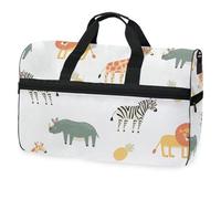 Africa Wild Animals Lion Elephant Travel Duffel Bag for Men Women Boys Girls Teens,Oversized Sports Gym Bag with Shoes Compartment Overnight Weekend Yoga Workout Bag Training Handbag