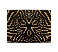 Africa Wild Zebra Black Gold Stripe,500 Pieces Puzzles for Adults-Wooden Jigsaw Puzzle for Adults Elderly
