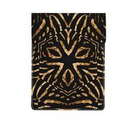 Africa Wild Zebra Black Gold Stripe, PU Leather Laptop Sleeve, Notebook Bag Laptop Case Sleeve Tablet Briefcase