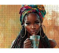 Africa Woman Puzzle - 5000 Piece Jigsaw Puzzles for Adults - The Back Features Printed Letter Guides - The Pieces fit Together Snugly - Wooden Puzzles for Adults - Gifts Family 61.6 X 41.5 Inch s7h-56