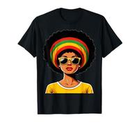 Africa Women's Headscarf Nubian Melanin Popping Black History T-Shirt
