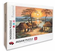Africa Wooden Jigsaw Puzzles 70x41in, View Jigsaw Puzzles 6000 Pieces for Adults with Box, Educational Challenging Game, Back Lettering Easy to Distinguish, Summer Gifts, Beautiful Decoration, W-8498