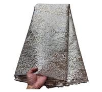 African 5Yards Fashion Embroidered Lace Fabrics for Women Sewing Prom Dresses Tulle Purple Brocade Nigerian Jacquard Fabric Beautiful and Elegant Design(8)