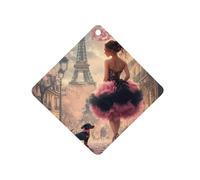 African A-mericans Afro Black Woman Paris Eiffe Tower Car Air Fresheners Auto Scented Aromatherapy Tablets Decoration Accessories Rhombus