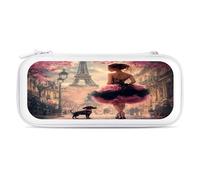 African A-mericans Afro Black Woman Paris Eiffe Tower Carry Case for Switch Carrying Cover Storage Bag Protective Accessories Travel White-Style